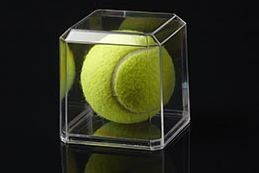 Pioneer Plastics - hochwertige Vitrine aus Acryl zum Sammeln und Verstauen eines Tennisballs, Einzel