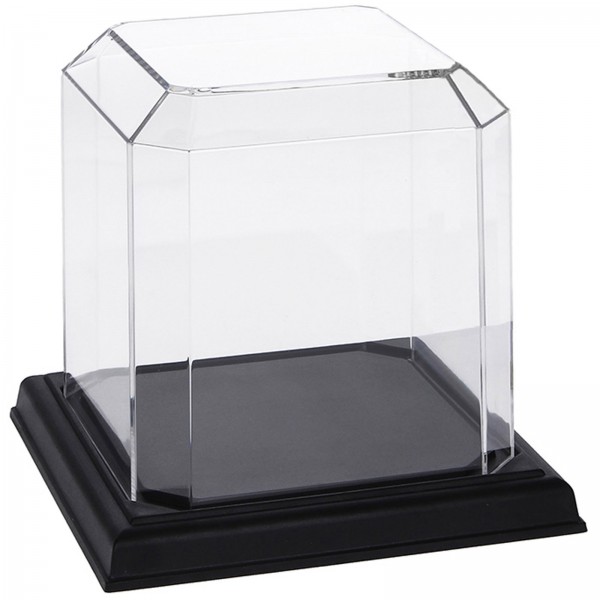 Hochwertige Acryl-Vitrine mit schwarzer Basis für eine Pop! Sammelfigur